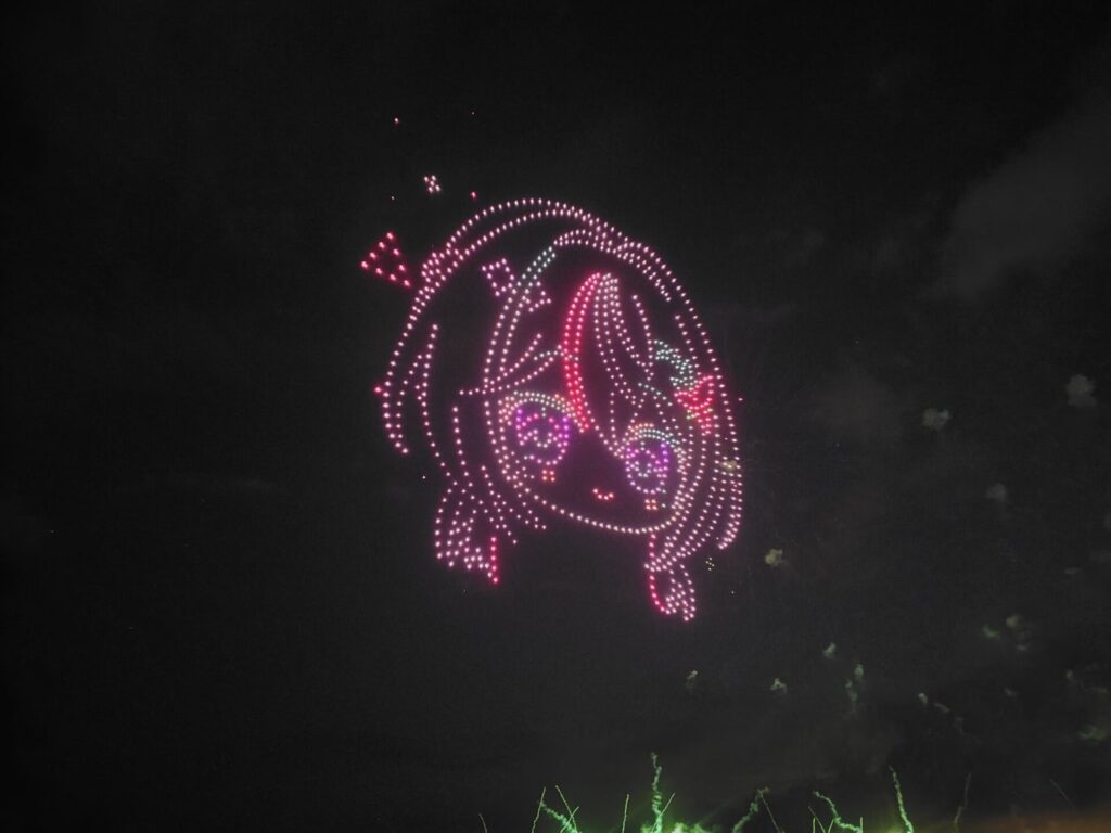 ホロライブドローンショーの画像